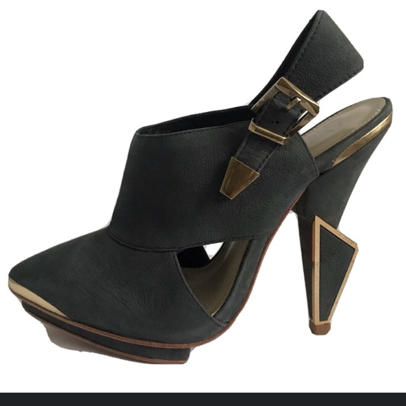 Unique Top Shop rock and roll sling back heel size 38 (7.5) - Picture 1 of 9